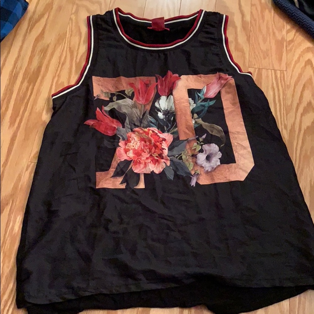 Black tank top